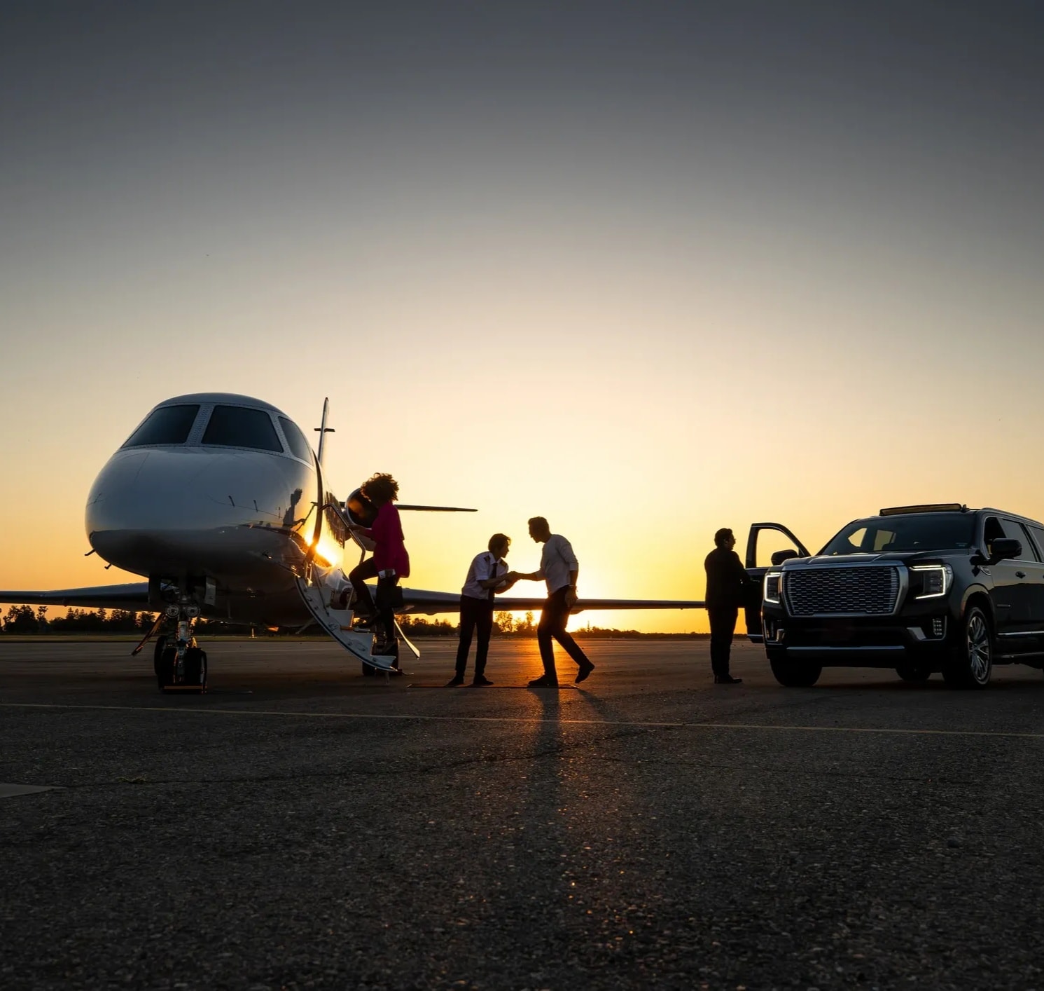Professional chauffeur at airport