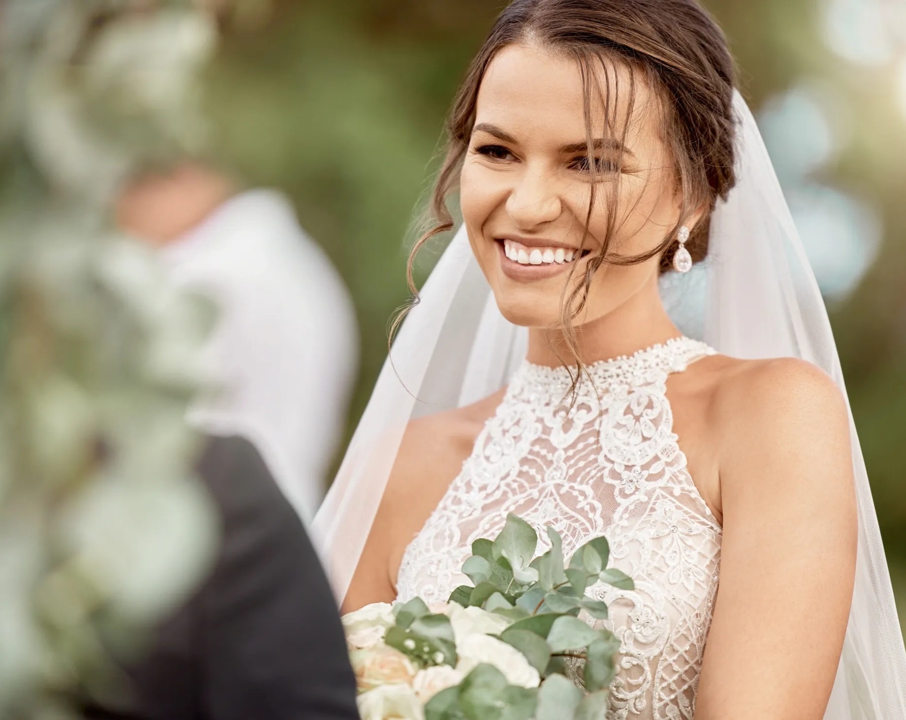 Luxury wedding limousine
